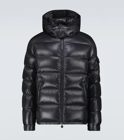 Moncler Maya Technical Down Jacket In Blue