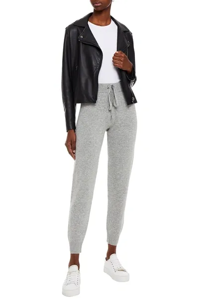 Michael Michael Kors Mélange Knitted Track Pants In Gray