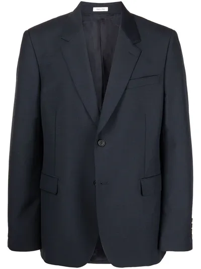 Alexander Mcqueen Single Breasted Suit Jacket Navy In Blau