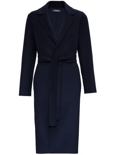 Max Mara Pauline Blue Wool Coat