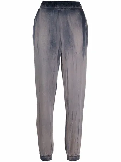 Cotton Citizen Bleached French Cotton-terry Track Pants In Blau