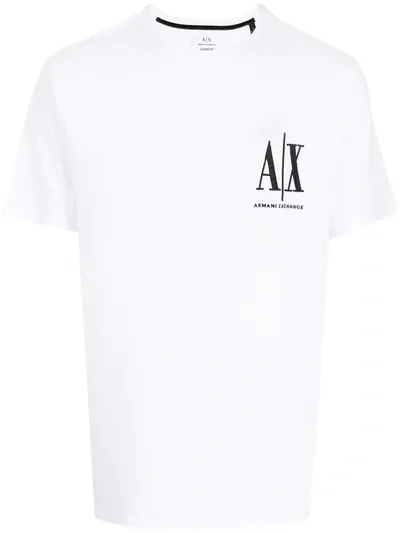 Armani Exchange Logo-print T-shirt In Weiss