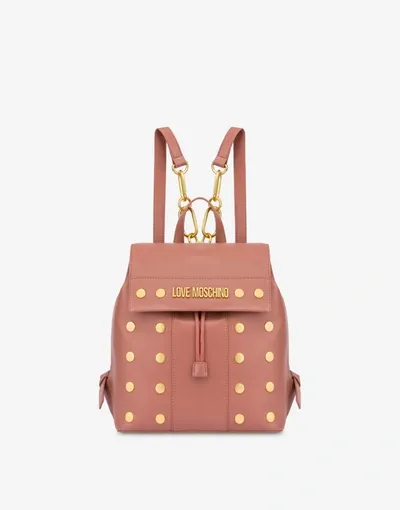 Love Moschino Gold Studs Backpack In Black