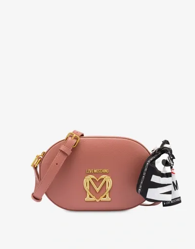 Love Moschino Camera Bag With Foulard In Black