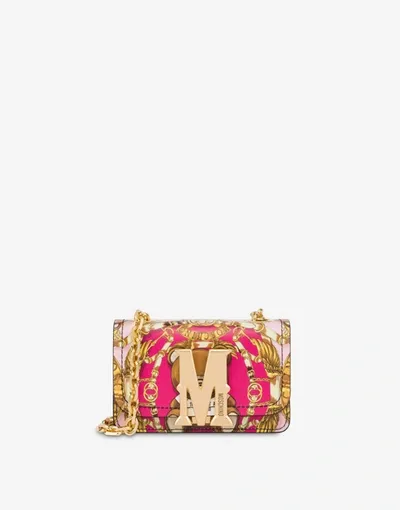 Moschino Mini M Bag Teddy Scarf Shoulder Bag In Fuchsia