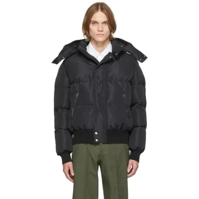 Alexander Mcqueen Logo-print Padded Puffer Jacket In Black