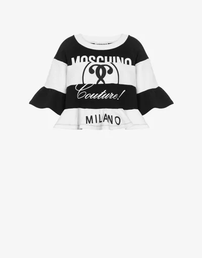 Moschino Black & White Fleece Top