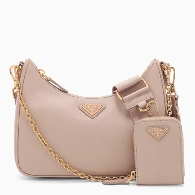 Prada Rose Saffiano Crossbody Bag In Pink