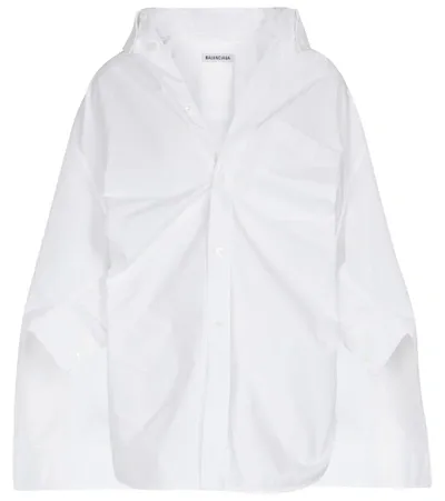 Balenciaga Cotton Poplin Shirt In White