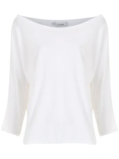 Amir Slama Boat Neck Blouse In Weiss