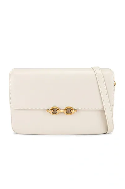 Saint Laurent Le Maillon Satchel Bag In Crema Soft