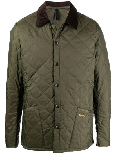 Barbour Heritage Liddesdale Quilted Jacket In Light Moss