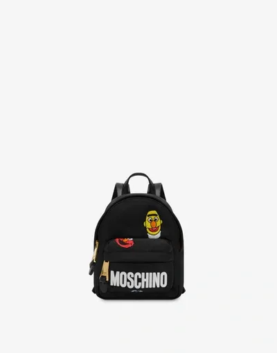 Moschino Sesame Street© Nylon Micro Back Pack In Black