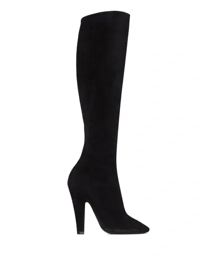 Saint Laurent 68 Knee-high 110mm Boots In Black