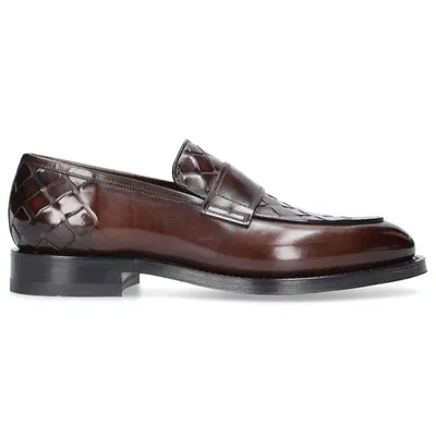 Santoni Loafers 17863 In Brown