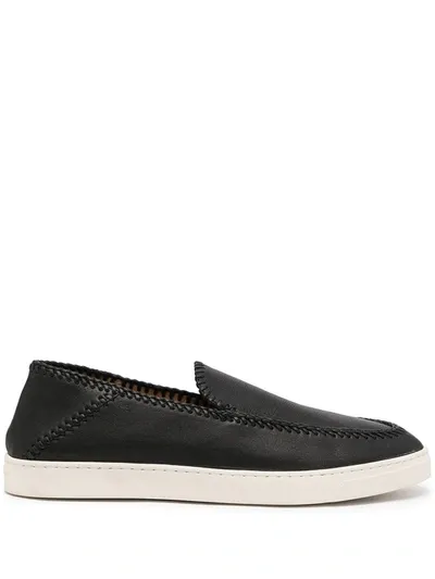 Giorgio Armani Slip-on Suede Trainers In M Denim