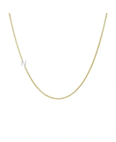 Zoe Lev 14k Yellow Gold Diamond Asymmetric Initial Necklace, 18 In Gold-n