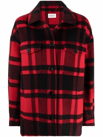 P.a.r.o.s.h Check-print Shirt Jacket In Rot