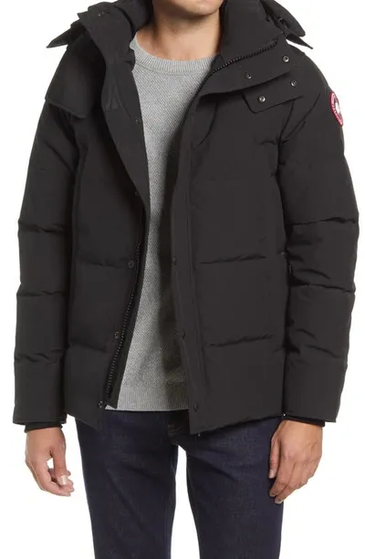 Canada Goose Wyndham Fusion Fit 625 Fill Power Hooded Down Jacket In Gray