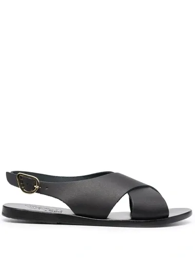 Ancient Greek Sandals Maria Crossover-strap Sandals In Black