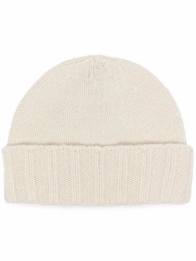 Drumohr Rass Cashmere Beanie In White