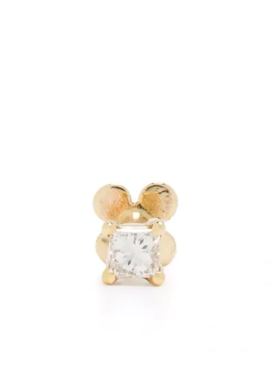 White Bird Diamond Post Single Earring In Gold