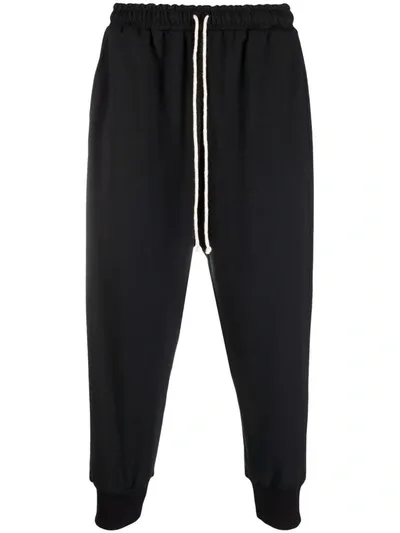 Alchemy Cropped Drop Crotch Trousers In Black