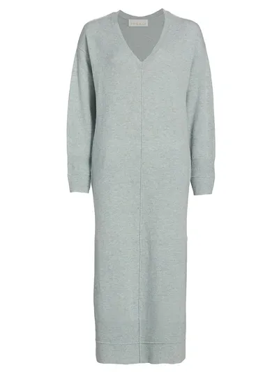 Remain Birger Christensen Nova Long Sleeve Wool Sweater Dress In Light Blue