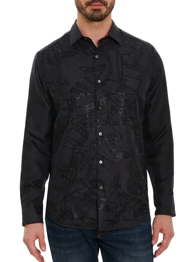 Robert Graham Men's Dangerous Def Leppard Sport Shirt In Black