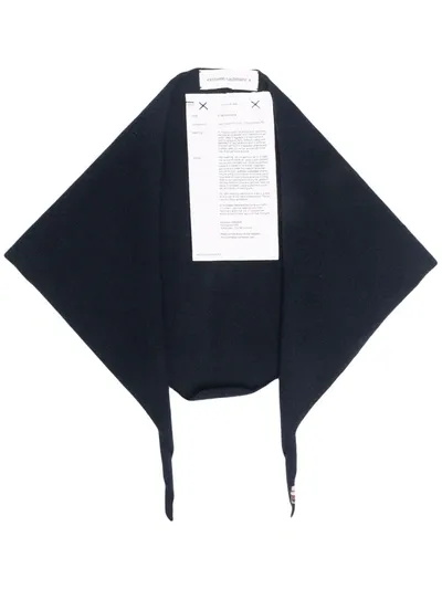 Extreme Cashmere Navy Bandana Scarf In Blau