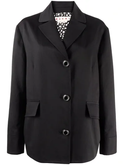 Marni Single-breasted Blazer In Black