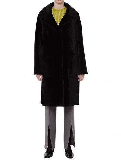 Drome Reversible Shearling Coat In Black