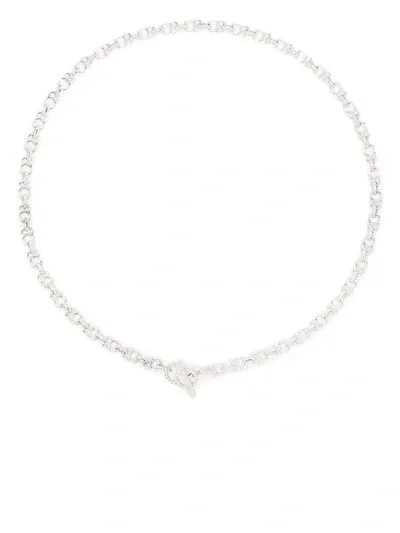 Courbet 18kt Recycled White Gold Celeste Laboratory-grown Diamond Clasp Chain Necklace In 银色