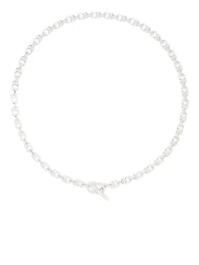 Courbet 18kt Recycled White Gold Celeste Laboratory-grown Diamond Clasp Chain Necklace In 银色