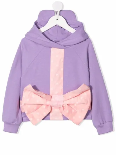 Wauw Capow By Bangbang Lucca Bow Hoodie In 紫色