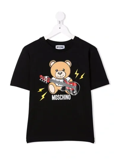 Moschino Kids' Black Maxi T-shirt With Toy Print