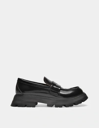 Alexander Mcqueen Upper And Ru Loafers In Black