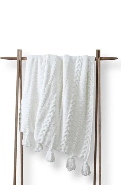 Sunday Citizen Off-white Braided Pom-pom Throw In Off White