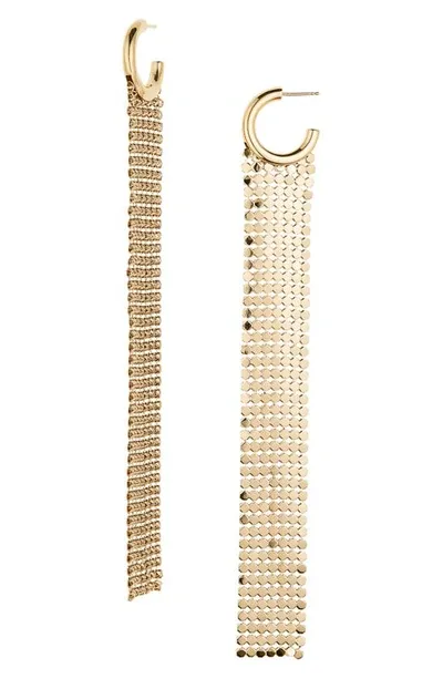 Rabanne Pixel Linear Drop Earrings In Gold