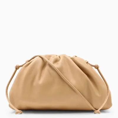 Bottega Veneta Almond Mini Pouch Bag In Beige