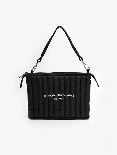 Alexander Wang Elite Nylon Shoulder Laptop Bag In Black