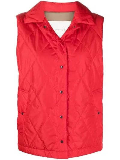 Mackintosh Annabel Sleeveless Quilted Jacket In Rot