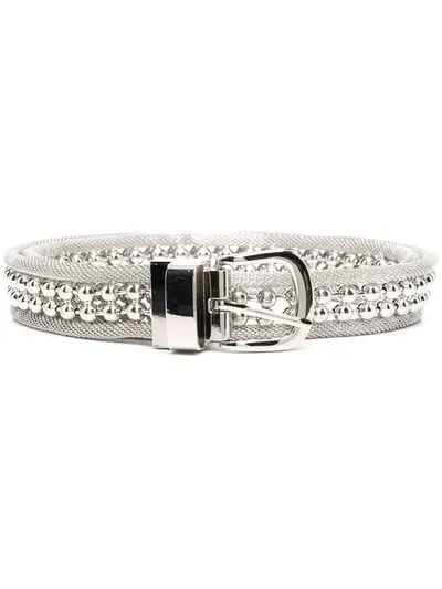 Les Coyotes De Paris Bead-embellished Belt In Silber