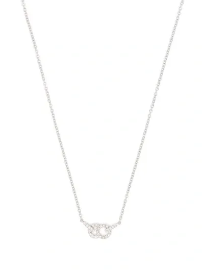 Courbet 18kt Recycled White Gold Celeste Laboratory-grown Diamond Small Pendant Necklace In Silber