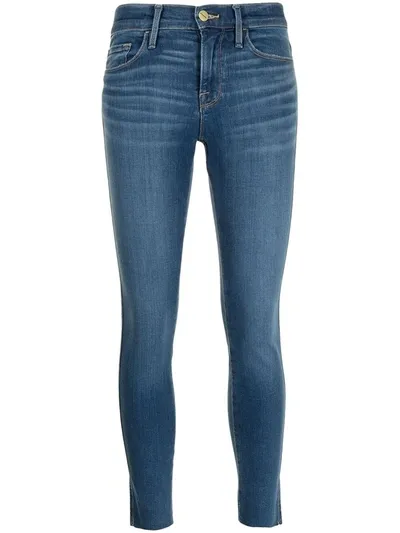 Frame Le Sylvie High-rise Slim-leg Jeans In Decades Blue