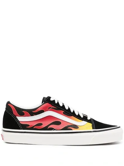 Vans Black And Red Canvas Old Skool Dx Sneakers