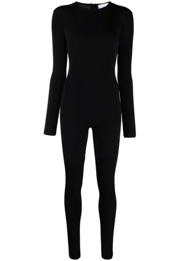 Atu Body Couture Round Neck Jumpsuit In Schwarz