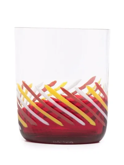 Carlo Moretti Bora Striped Glass In Weiss