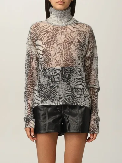 Twinset Top Twin-set Sweater In Animalier Mohair Blend