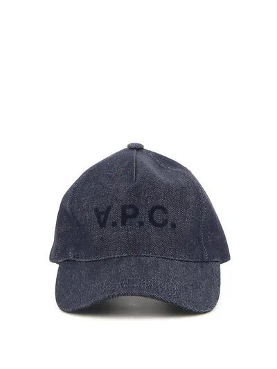 Apc Navy Corduroy Charlie Cap In Blue